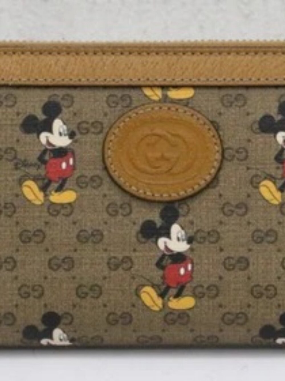 Gucci Disney GG Supreme Mickey Mouse Continental Long Wallet